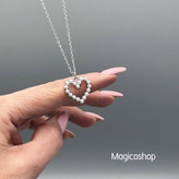 گردنبند قلب مرواریدی