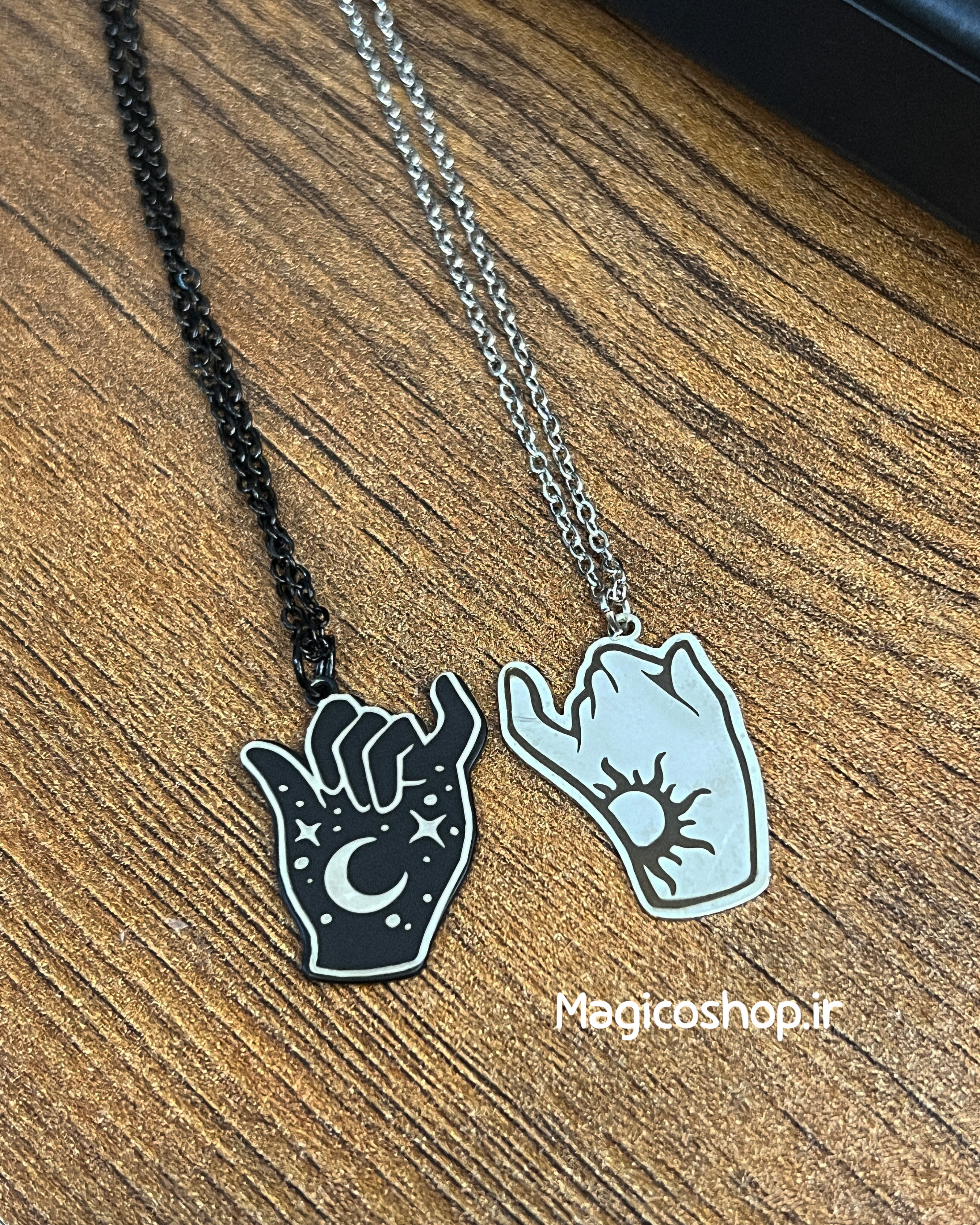 گردنبند ست کاپلی 🤍 ست خورشید و ماه ✨