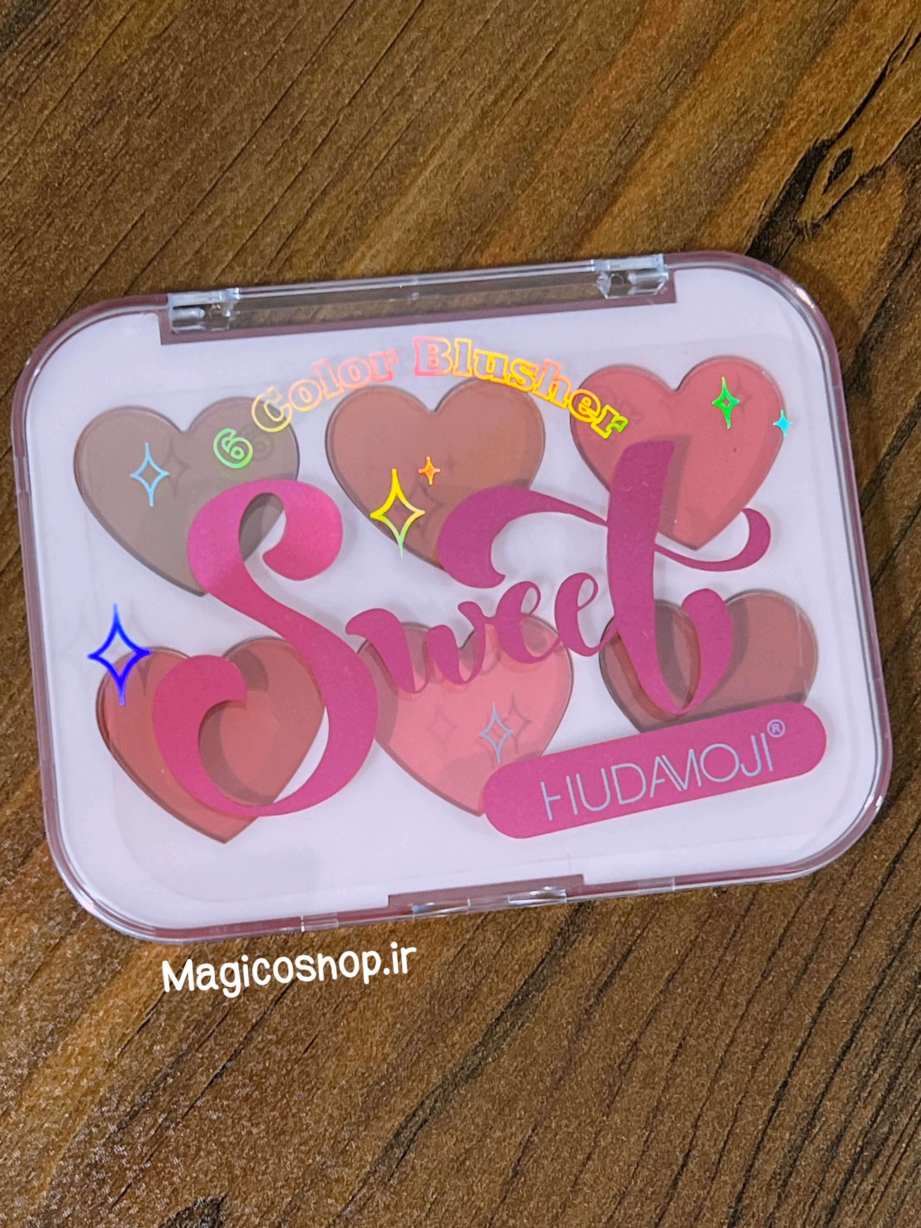 پالت رژگونه 6 رنگ HUDAMUJI 💘